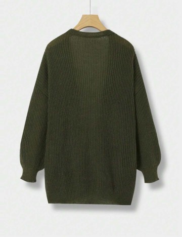 Cardigan Shein Curve+, kaki
