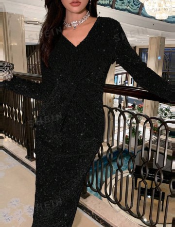 Rochie de ocazie DAZY by Shein, negru