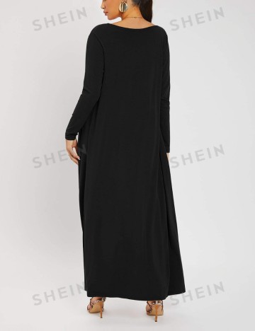 Cardigan lung Shein, negru