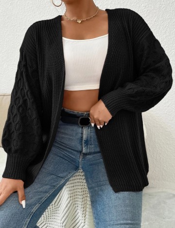 Cardigan Shein Curve+, negru