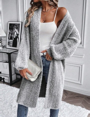 Cardigan Shein, gri