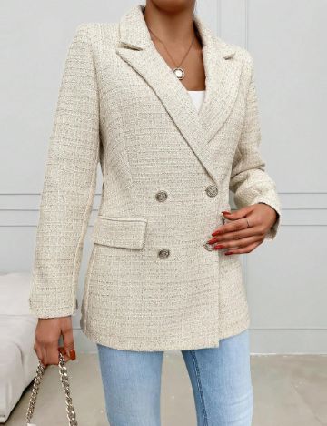 Blazer Shein, crem