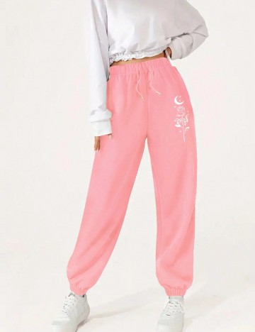 Pantaloni de trening Shein, roz