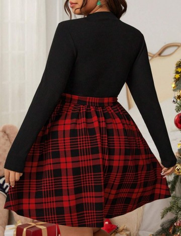 Rochie mini Shein Curve+, mix culori