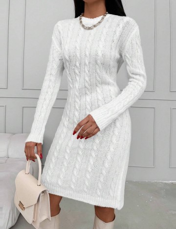 Rochie midi Shein, alb