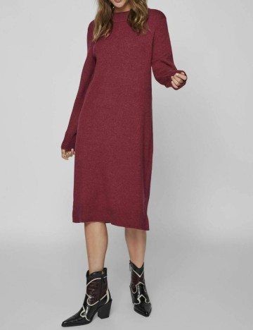 Rochie midi Vila, vișiniu