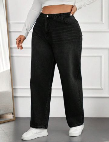 Jeans Shein Curve+, negru