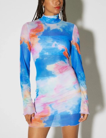 Rochie mini SOMETHING NEW, mix culori