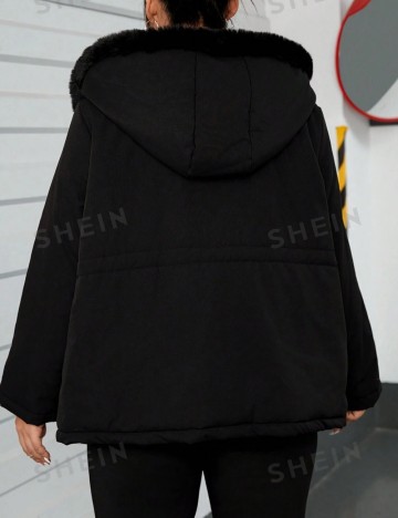 Geacă Shein Curve+, negru