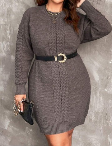 Rochie mini Shein Curve+, gri