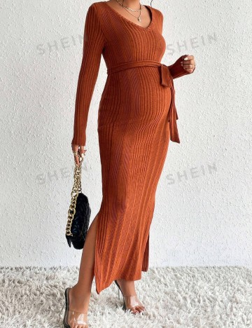 Rochie maxi Shein, cărămiziu