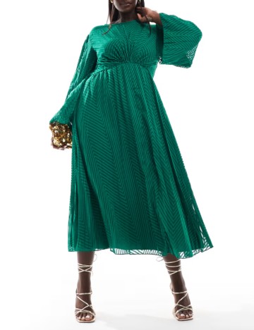 Rochie midi ASOS, verde