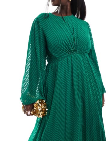 Rochie midi ASOS, verde