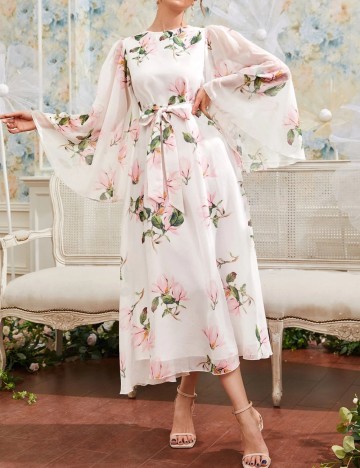 Rochie midi Shein, mix culori