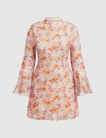 Rochie mini Shein Curve+, mix culori