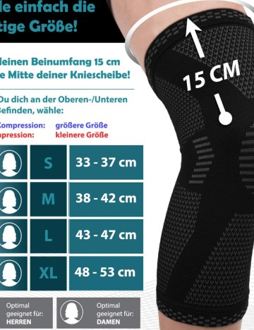 Genunchiere elastice Vigo Sports, negru