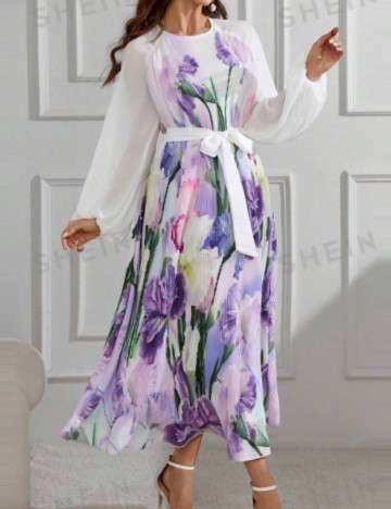 Rochie maxi Shein, mix culori