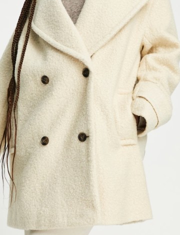 Palton scurt ASOS, crem