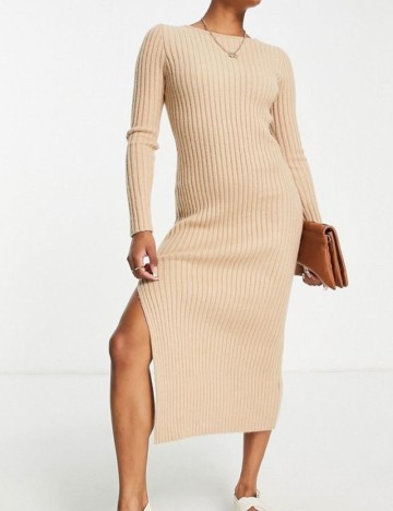 Rochie midi ASOS, bej