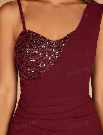 Rochie de ocazie Shein, vișiniu