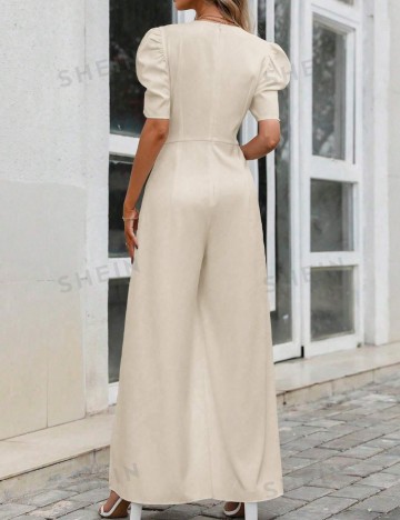 Salopetă lungă Shein, bej