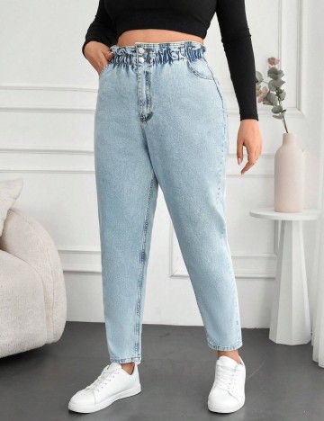 Jeans Shein Curve+, albastru