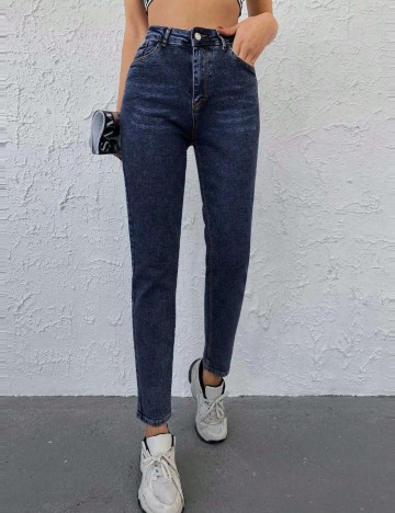 Jeans Shein, albastru inchis