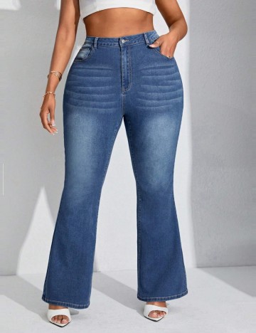 Jeans Shein Curve+, albastru