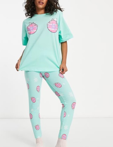 Compleu pijamale ASOS, turcoaz