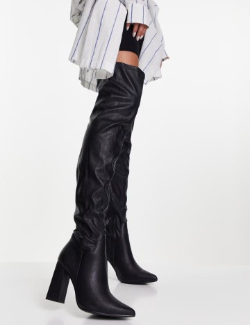 Cizme cu toc Truffle Collection, negru