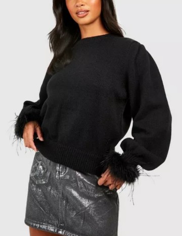 Pulover Boohoo, negru