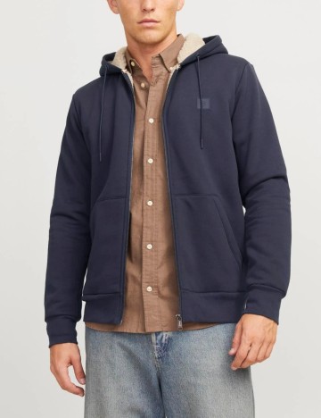 Hanorac Cu Fermoar Jack & Jones, albastru