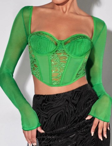 Top Shein, verde