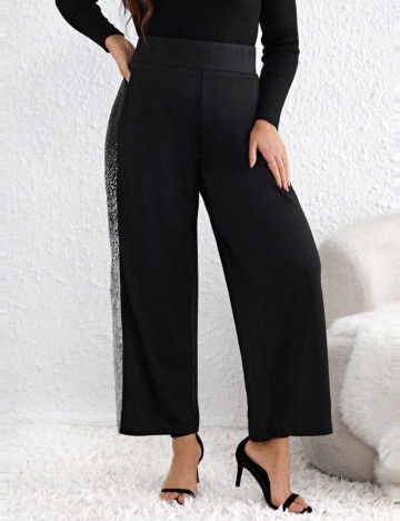 Pantaloni Shein Curve+, negru