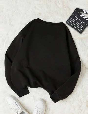 Bluze de trening Shein Curve+, negru