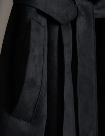 Trench scurt RESERVED, negru