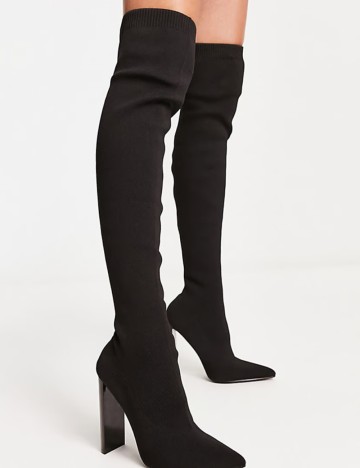 Cizme cu toc ASOS, negru