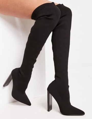 Cizme cu toc ASOS, negru