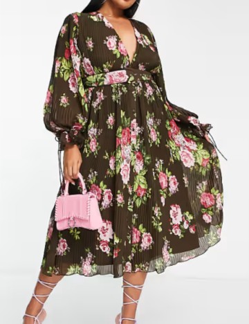 Rochie midi ASOS, mix culori