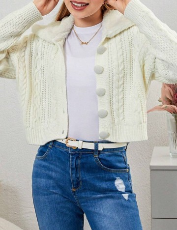 Cardigan Shein, crem