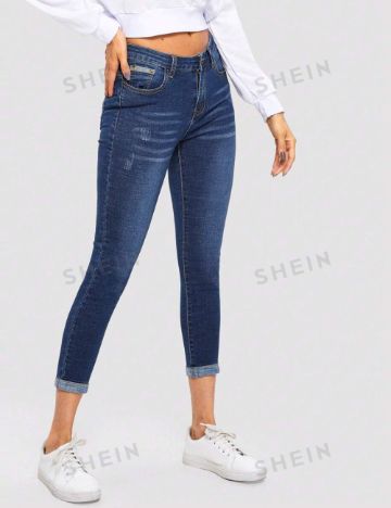 Jeans Shein, albastru