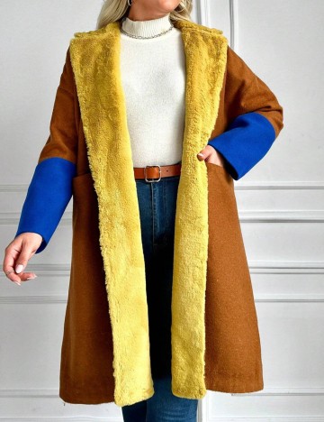 Palton Shein Curve+, mix culori