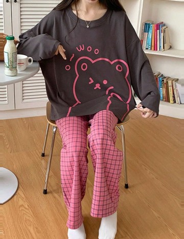 Compleu pijamale Shein, mix culori