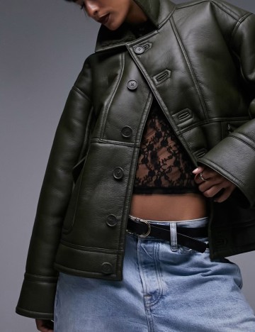 Cojoc Topshop, verde