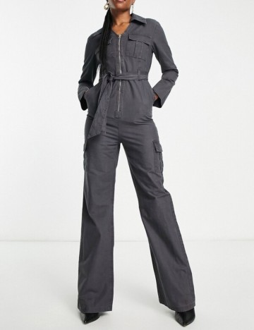 Salopetă lungă extro&vert, gri