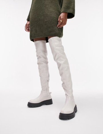 Cizme Topshop, crem