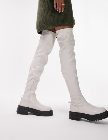 Cizme Topshop, crem