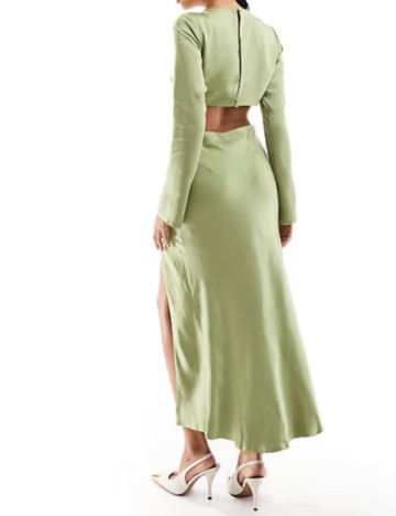 Rochie midi ASOS, verde