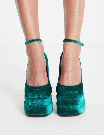 Pantofi cu toc ASOS, verde