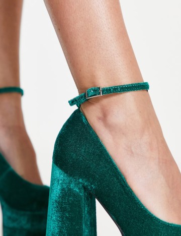 Pantofi cu toc ASOS, verde